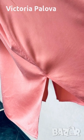 Alberto Fabiani 100% коприна – luxury oversized риза в цвят Peach Amber Италия, снимка 8 - Ризи - 54725647