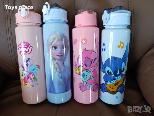 Шише за вода Лило и Стич Lilo and Stitch Бутилка за вода Стич, Бутилка Frozen, My little pony, Пони, снимка 2 - Ученически пособия, канцеларски материали - 51328257