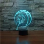 3D баскетболна лампа USB захранване 7 цвята невероятна оптична илюзия 3D LED лампа, снимка 5