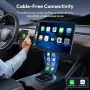 Basesailor Безжичен CarPlay и Android Auto адаптер, 2-в-1, автомобили от 2015 г., снимка 2