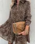 Нова дамска рокля SHEIN LUNE Leopard Print М-Л, снимка 3