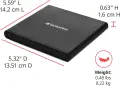 Чисто Ново Запечатано Външно записващо устройство Verbatim Slimline CD/DVD Writer (USB 2.0, черно) , снимка 6