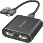 DGYBDFC USB-C към 2 HDMI адаптер – Dual Monitor, 4K + 1080P, MST/SST, снимка 1