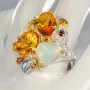 925 Сребърен пръстен с цитрин 14x10мм, снимка 1