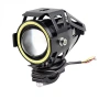 LED прожектор за мотоциклет U7 Angel Eyes 15W 3000lm 12-85V – Универсален фар за мотор, ATV 10116, снимка 1