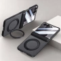 За Samsung Galaxy Z Flip8 Магнитен PC TPU Калъф със Стойка 360°, Матов Гръб и Скрийн Протектор от За, снимка 1