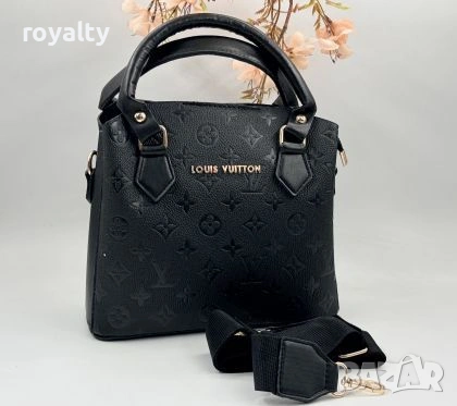 Louis Vuitton Нова Дамска Черна Кожена Чанта Луи Витон 