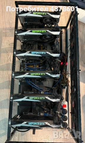 Майнинг Риг Копачка/mining rig 6x Nvidia GeForce GTX 1080 Ti FE 11GB, снимка 8 - Видеокарти - 55190909
