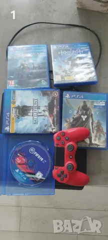 Playstation 4 slim Плейстейшън 4 слим със 5 игри, снимка 2 - PlayStation конзоли - 54710128
