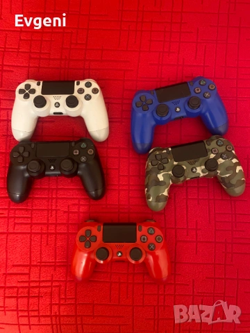 Оригинални джойстици за Playstation 4 Dualshock 4 V2 Рециклиран PS4 Гаранция червен,син,камуфлаж,бял