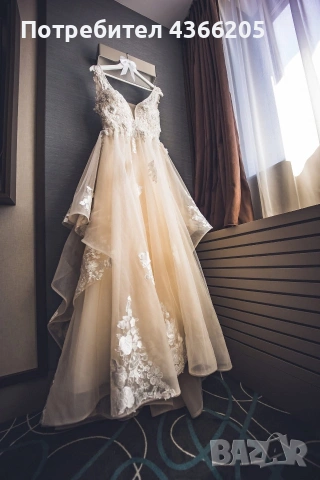 Дизайнерска булчинска рокля от Luce Sposa Rosina, снимка 3 - Сватбени рокли - 54989753