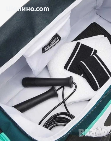 UNDER ARMOUR Undeniable 5.0 Small Duffle Bag Green    Тюркоазен сак Under Armour , снимка 3 - Сакове - 54366828