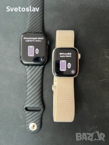 Apple Watch 7 Series, 45mm и 41mm, снимка 3 - Смарт часовници - 53994752