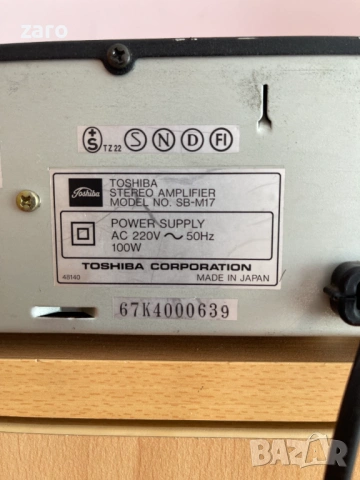 Рядък японски усилвател Toshiba SB-M17, снимка 9 - Ресийвъри, усилватели, смесителни пултове - 54592505