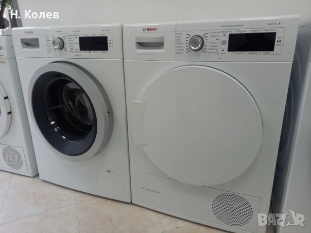 Комплект пералня и сушилня Bosch Serie 8 A+++, снимка 3 - Перални - 54895348