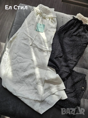 💎Леки и ефирни панталони с камъчета М/Л размер ще станат и за ХЛ Цена:27 евро Еконт и Спиди, снимка 3 - Панталони - 54055355