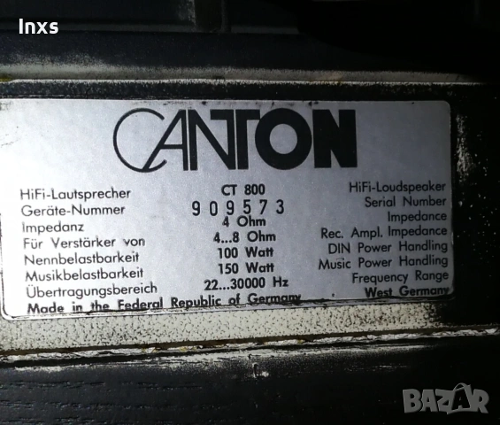 Тонколони CANTON CT800, снимка 4 - Тонколони - 30871911
