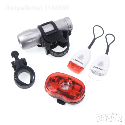 Комплект фар стоп габарити за велосипед колело LED Gear'D