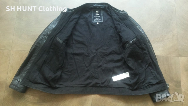 Jack & Jones Leather Jacket Размер L мъжко яке естествена кожа 19-27, снимка 11 - Якета - 54810505