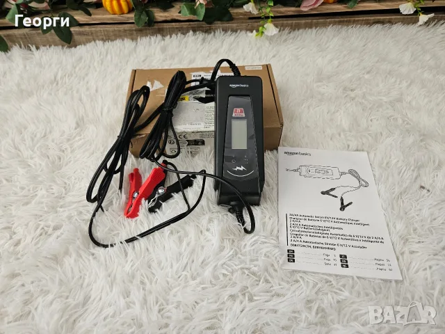 Смарт зарядно за акумулатор Amazon Basics 6V/12V (2A/4A),