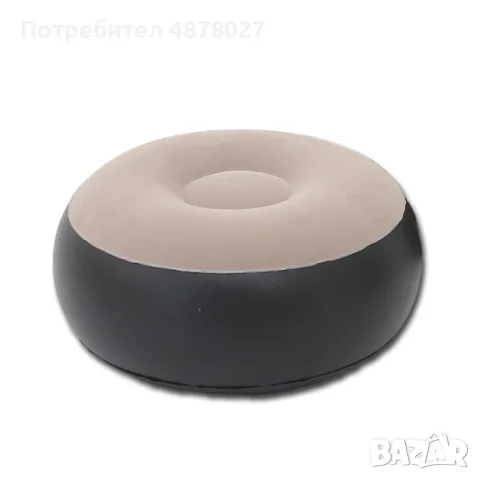 Преносимо надуваемо кресло и табуретка предназначена за почивка и релакс/ Цвят: черен + кафяв / Разм, снимка 5 - Други - 55372305
