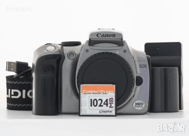 Canon EOS 300D с обектив Canon EF-S 18-55 mm f/3.5-5.6, снимка 2 - Фотоапарати - 55545684