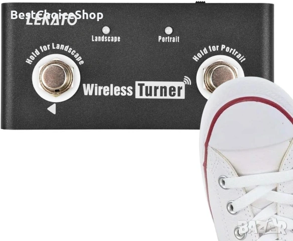 LEKATO Безжичен педал за превключване на страници Bluetooth. LEKATO Loop Pedal Tuner Switch Control, снимка 5 - Друга електроника - 54259914