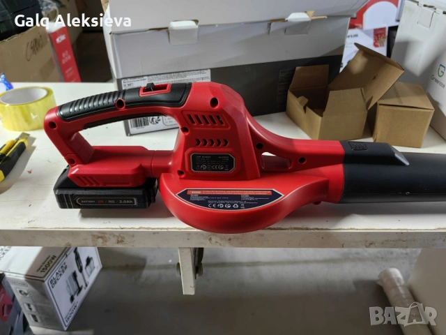 Акумулаторна духалка за листа QS-GT85101 – 20V Max, 2.0Ah, 2 скорости, 14500 об/мин, снимка 3 - Градинска техника - 54714754