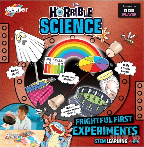 Galt Frightful First Experiments - Комплект за 18 ужасяващи научни експерименти за деца, STEM, 8+, снимка 2 - Образователни игри - 54422648