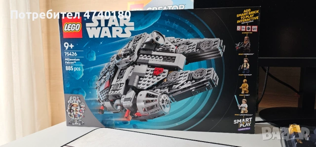 LEGO Star Wars 75426 - Millennium Falcon, 885 части, Smart Play, НОВО