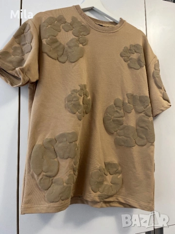 Мъжка тениска бежава s, снимка 2 - Тениски - 54049335