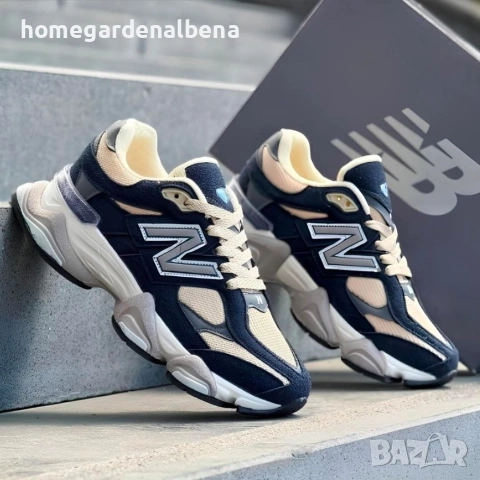 Маратонки New Balance 9060 – Тъмносиньо и Кремаво, снимка 3 - Маратонки - 54694527