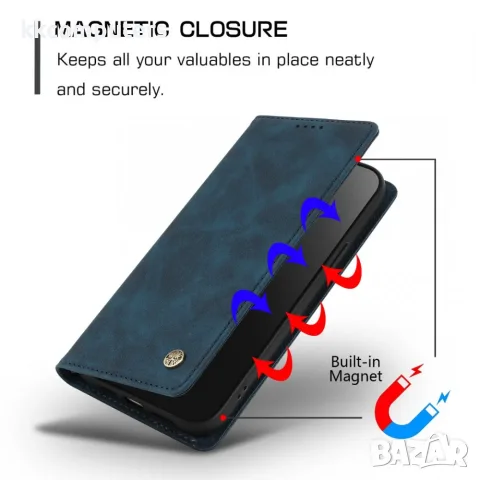 За Motorola Edge 70 Max 5G HX RFID Кожен Калъф Тефтер със Стойка, Портфейл и Скрийн Протектор – 7 цв, снимка 6 - Калъфи, кейсове - 55557605