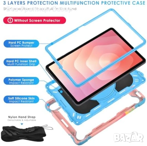 Нов кейс Калъф за Samsung Galaxy Tab S11 11 2025 360° стойка презрамка таблет, снимка 3 - Калъфи, кейсове - 54046996