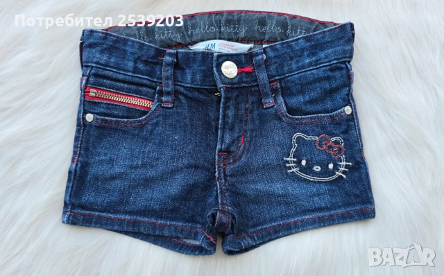 Къси дънкови панталони H&M Hello Kitty 2-3 години