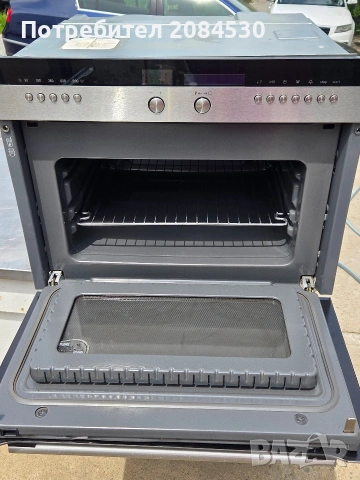 Фурна с вградена микровълнова(неръждаема стомана)-SIEMENS HB86P570B , снимка 6 - Печки, фурни - 54612304