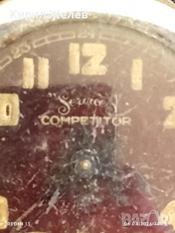 Стар механичен часовник COMPETITOR рядък за КОЛЕКЦИЯ 53633, снимка 3 - Антикварни и старинни предмети - 54109291