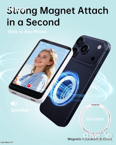 Компактен 4.0” огледален монитор за задната камера, за влог/селфи, бял, снимка 6 - Селфи стикове, аксесоари - 54026505