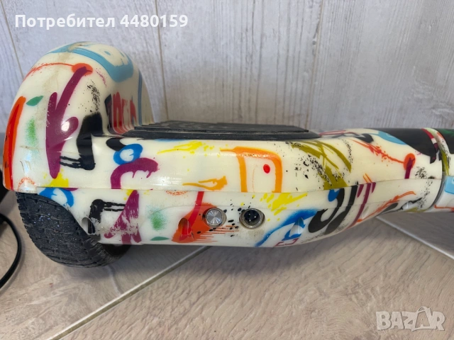 Ел. Ховърборд 2Drive X1 6.5” WhiteGraffiti – в добро състояние, снимка 6 - Скейтборд, ховърборд, уейвборд - 54172671