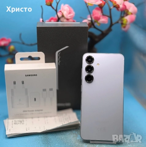 ГАРАНЦИОНЕН!!! Samsung Galaxy S25, 12GB RAM, 128GB, 5G, Icyblue + подарък оригинално зарядно, снимка 5 - Samsung - 54365002