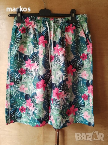 Мъжки бански шорти с хавайски принт / Men's Hawaiian Swim Shorts - Размер XXL, снимка 2 - Бански - 55148727