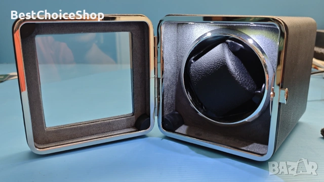Кутия за автоматични часовници  Безшумна, Watch Winder, Екологична кожа, USB, TYPE-C, LED, Черна, снимка 4 - Други - 55071569