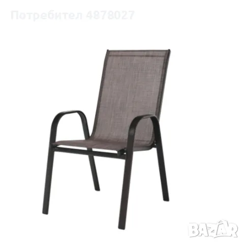 Стифиращи се градински столове от стомана и текстил – комплект 2 броя, снимка 5 - Столове - 55360961