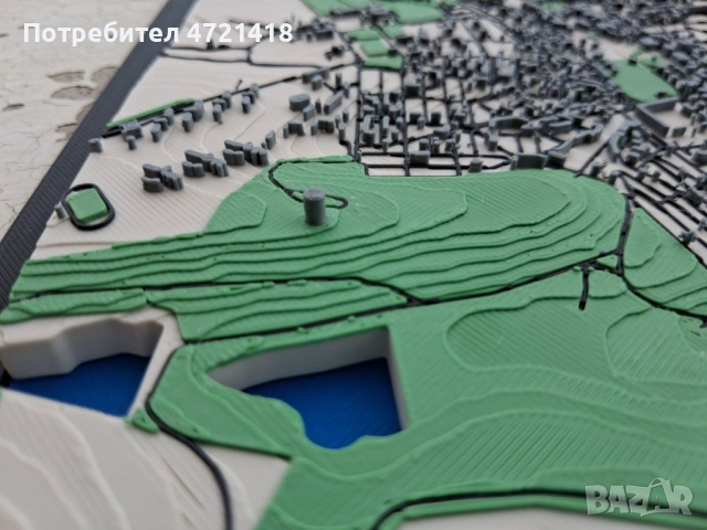 3D Релефна Карта на Плевен – Декоративен Макет / Подарък, снимка 9 - Декорация за дома - 54781820