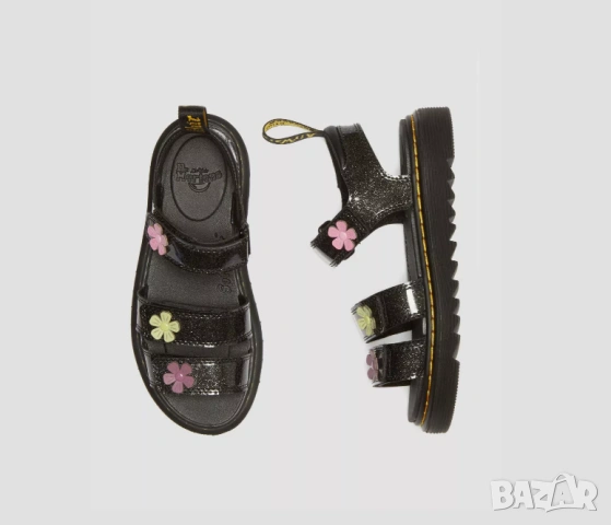 детски сандали Dr. Martens Junior Klaire Coated Glitter Velcro номер 34, снимка 7 - Детски сандали и чехли - 54769488