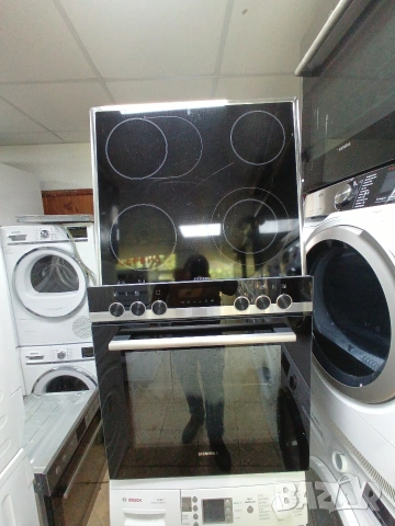 Уникална печка за вграждане с керамичен плот Сименс Siemens с PIROLISE Made in Germany 