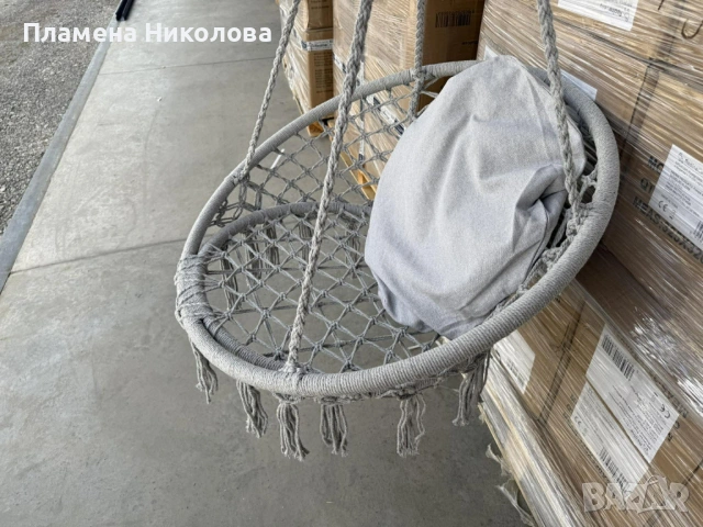 Висяща градинска люлка с възглавница - пълен релакс във вашият дом и градина, снимка 2 - Градински мебели, декорация  - 55100103