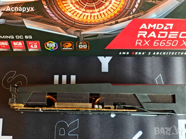 Видеокарта GIGABYTE Radeon RX 6650 XT GAMING OC 8G, снимка 5 - Видеокарти - 54483864