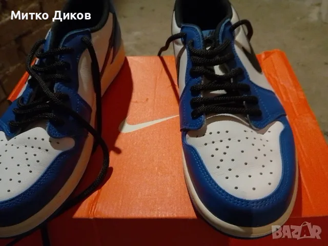 Nike Air Jordan 1 Retro Low OG Game Royal маркови марат. ест. кожа нови №43 US 9.5 UK 8.5 ст. 275мм, снимка 11 - Маратонки - 55513143