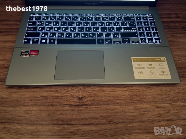 Asus VivoBook Go 15 Blue`Ryzen 7320U/8GB DDR5/256GB NVMe/Full HD/Бат 6ч/Подсветка, снимка 5 - Лаптопи за работа - 54596746